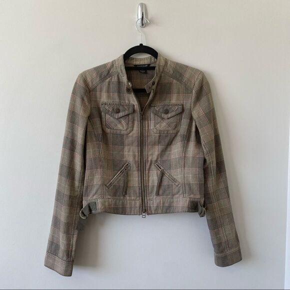 Vintage-Guess Jeans Plaid Full Zip Light Jacket - Picture 1 of 11